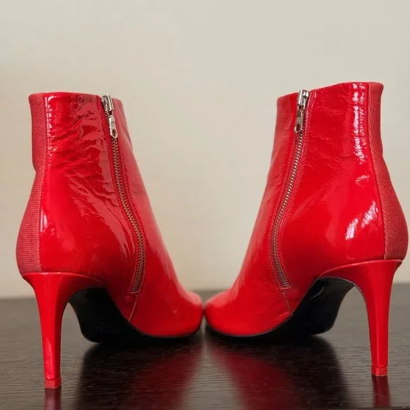 ! NWT Stunning Rag & Bone Red Denim Beha Boot ! - Picture 6 of 8